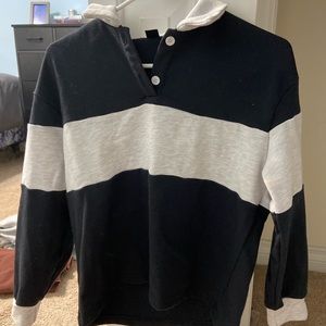 Navy Blue and White Polo